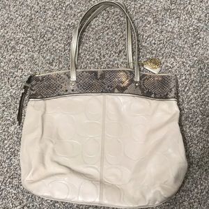Rare Coach Snakeskin tote bag